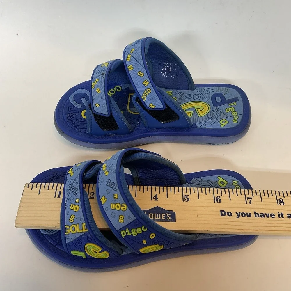 GP‎  Slides Little Boys Size 28 Navy Blue Sandals Slip On Shoes Lightweight